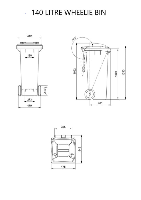 140 Litre Wheelie Bin