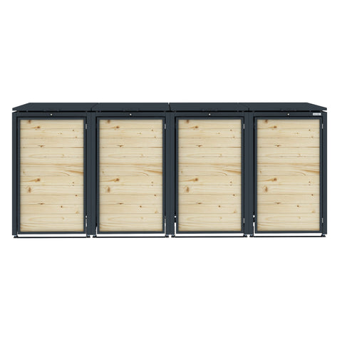 Sherwood Timber Slatted Wheelie Bin Storage