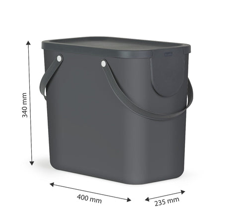 Slim Profile 25 Litre Stackable Recycling Container