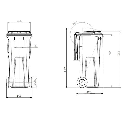 140 Litre Wheelie Bin